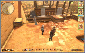 On the other side of the square you will find the mentioned Biundrale (M4, 9) # 1, which pass the scroll - 3. Heal the Nurti chapel - Main quests - Drakensang: Phileassons Secret - Game Guide and Walkthrough