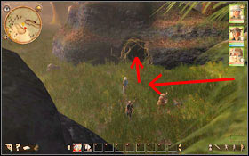 Turn right and go straight until the cliffs will be on the right - Z2. Treasure hunt - Side quests - Drakensang: Phileassons Secret - Game Guide and Walkthrough