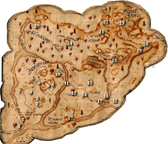 Exits - Chapter 1 - Maps: M1. Avestreu - Chapter 1 - Drakensang: The Dark Eye - Game Guide and Walkthrough