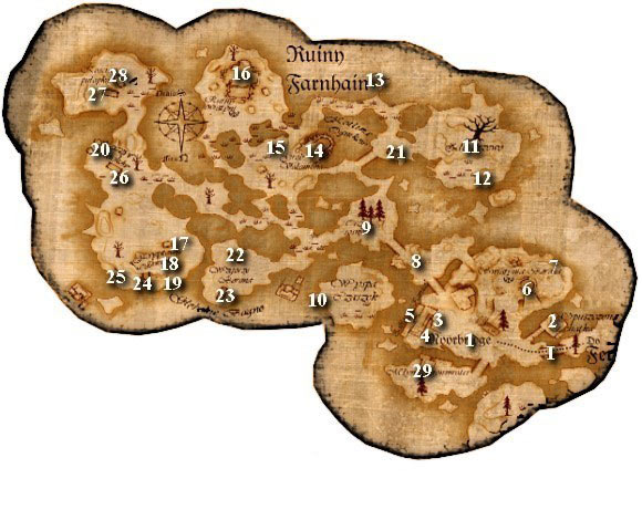 Exits - Chapter 4 - Maps: M6. Moorbridge Marshes - Chapter 4 - Drakensang: The Dark Eye - Game Guide and Walkthrough