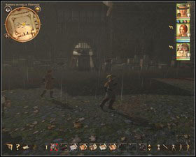 In the courtyard youll be attacked by the archers and the ballista - Customs Stronghold - p. 2 | Main quests - Main quests - Drakensang: The River of Time Game Guide