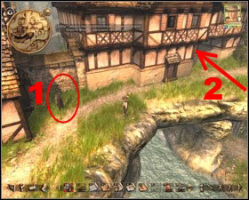 Godo - stands by the tree, near the At the Cheerful Ox inn - Nadoret - p. 1 | Side quests - Side quests - Drakensang: The River of Time Game Guide