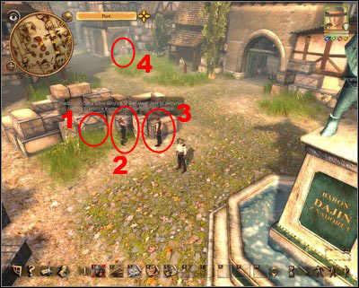 1. Crate / 2. Supervisor / 3. Worker / 4. Strumpet - Nadoret - p. 3 | Side quests - Side quests - Drakensang: The River of Time Game Guide