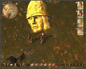 Womans bones and amulet of Rondra can be found below heads in south-western part of elven forest - Elven Forest | Side quests - Side quests - Drakensang: The River of Time Game Guide