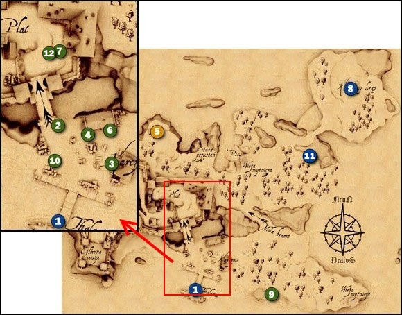 1 - M9 Customs stronghold Thurstein - Maps - Drakensang: The River of Time Game Guide