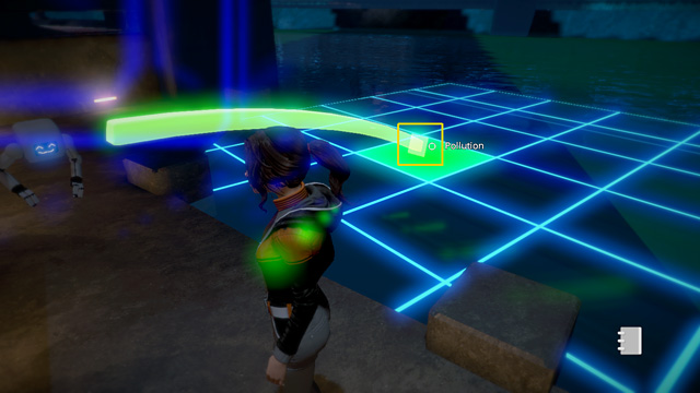 Kidbot will choose the right (polluted) place - Place the algae in the river (an old path) - Chapter Two: Awakenings - Europolis - Dreamfall: Chapters - Game Guide and Walkthrough