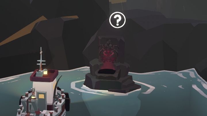 Rock Slab is a dark rocky object with a fish or crab symbol - Dredge: How to solve Rock Slab puzzles? - FAQ - Dredge Guide