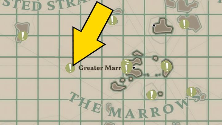 You have to swim to the point shown in the picture above - Dredge: All endings - Basics - Dredge Guide