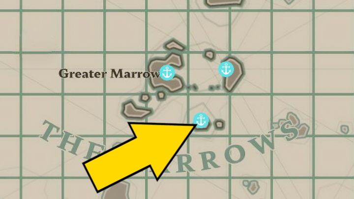 After getting the key and putting it in your cargo hold, head to Blackstone Isle in the southern part of The Marrows - Dredge: The Collector - Pursuits - Dredge Guide