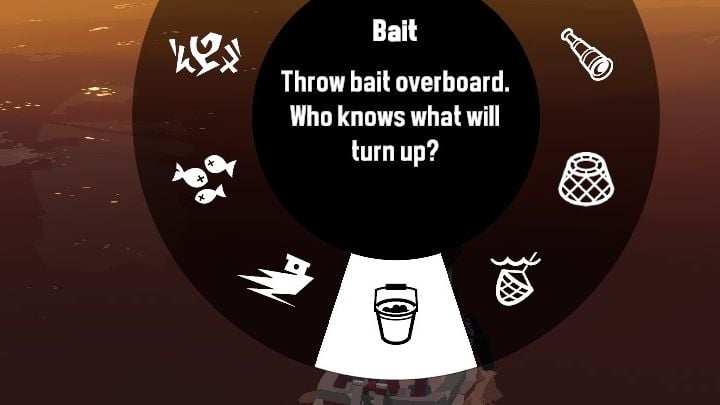 Swim to the place where you want to start fishing, select the Bait from the radial menu and scatter it - Dredge: How to fish for Aberrations? - FAQ - Dredge Guide