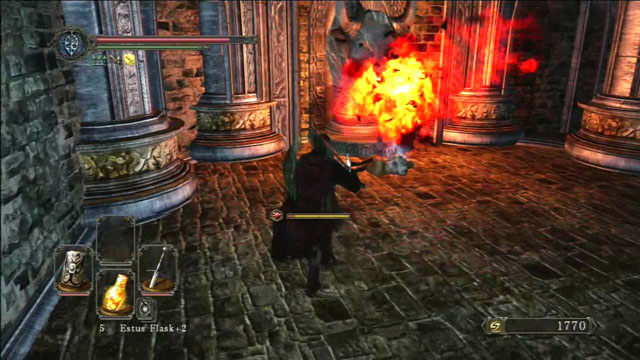 Collect the key from the corpse. - Iron Keep - journey through the fortress - Walkthrough - Dark Souls II - Game Guide and Walkthrough