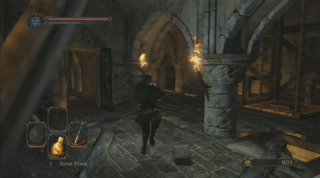 Take the lift to the lower level - Forest Of The Fallen Giants (II) - Walkthrough - Dark Souls II - Game Guide and Walkthrough