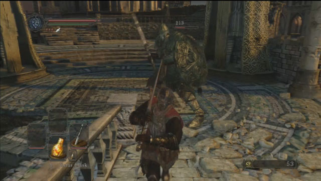 Get back on the bridge and defeat the knight. - Heides Tower Of Flame - Walkthrough - Dark Souls II - Game Guide and Walkthrough