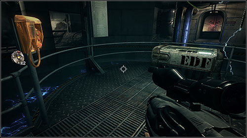 Avoid the electric bolts to reach the switch, turn off the power and return to the middle of the bridge - 21.2. The Clarifier: Part 2 - Campaign - Duke Nukem Forever - Game Guide and Walkthrough