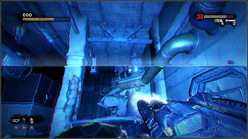 After clearing the room, go up the stairs back to the turbines and move further along the corridor filled with crates and barrels - 20.2. Underground: Part 2 - Campaign - Duke Nukem Forever - Game Guide and Walkthrough