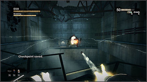 After the fight you will have to go down off the platform and enter the elevator room - 19. Generator Room - Campaign - Duke Nukem Forever - Game Guide and Walkthrough