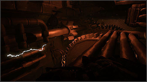 Above, you will find yourself beside the pistons - 17.2. The Shrunk Machine: Part 2 - Campaign - Duke Nukem Forever - Game Guide and Walkthrough