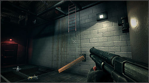 Go up and follow the corridor, but look out as at its end there's a Pig with a RPG and its companion - 17.2. The Shrunk Machine: Part 2 - Campaign - Duke Nukem Forever - Game Guide and Walkthrough