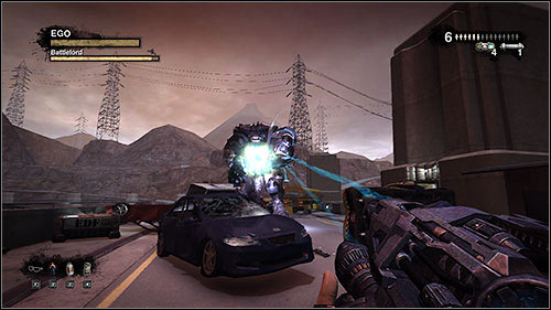 This Pit Lord has to be weakened twice before you're finally able to humiliate him - 16. Dam Top - Campaign - Duke Nukem Forever - Game Guide and Walkthrough