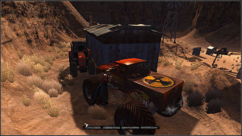 Get out of the truck and jump through the hole in the roof using the tractor - 14. Ghost Town - Campaign - Duke Nukem Forever - Game Guide and Walkthrough
