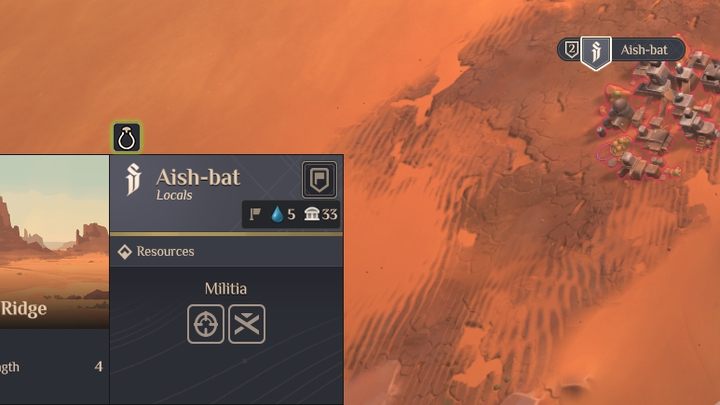 Each city has some units that are defending it - Dune Spice Wars: Beginning of the game - Step by Step Walkthrough - Basics - Dune Spice Wars Guide