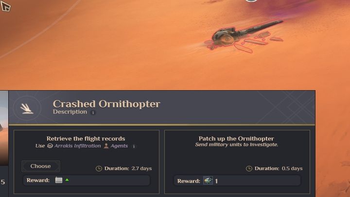 Wrecked Shuttle - Dune Spice Wars: Points of Interests - description and list - Basics - Dune Spice Wars Guide