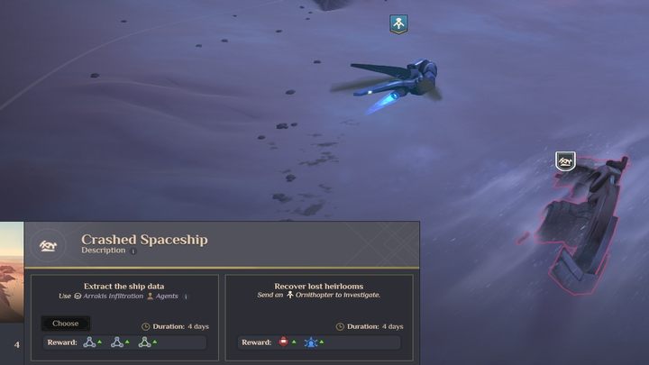 It is a rare find, often available in the later stages of the game - Dune Spice Wars: Points of Interests - description and list - Basics - Dune Spice Wars Guide