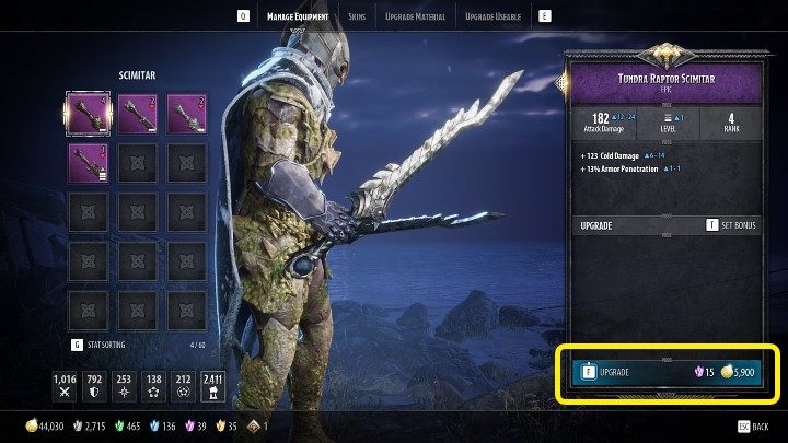 You can upgrade weapons and armor parts in D&D Dark Alliance in the main camp at the Merchant for the right amount of gold and materials (crystals) - Dark Alliance: Items - how to upgrade? - FAQ - Dark Alliance Guide