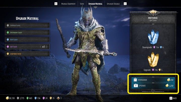 In Dungeons & Dragons Dark Alliance you can also improve or lower the quality of materials (crystals) - Dark Alliance: Items - how to upgrade? - FAQ - Dark Alliance Guide
