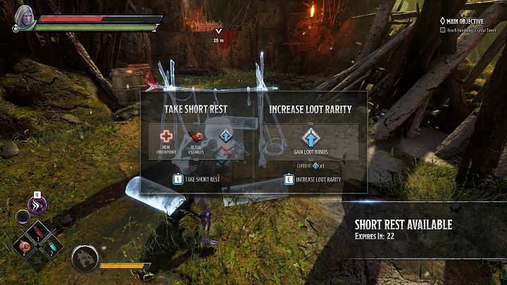 After completing certain stages of a mission, you will be able to use the campsite to regenerate the life points, stamina and all consumable items or to increase the quality of the found loot - Dark Alliance: Exploration - threats, passages, finds - Basics - Dark Alliance Guide