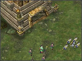 Then we proceed to the east reaching the destroyed tower and the group of the figure turned to the stone - Chapter 4: Citadel of Scales - Order of the Flame - Dungeons & Dragons: Dragonshard - Game Guide and Walkthrough