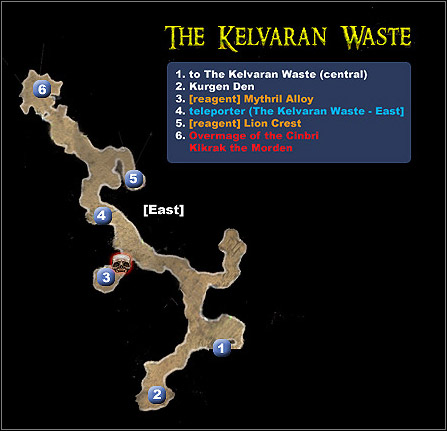 1 - The Kelvaran Waste - Maps - Dungeon Siege II: Broken World - Game Guide and Walkthrough