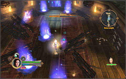 It's best to shoot Rajani from a safe distance and keep dodging her powerful attacks. - Main mission - The Battle for Raven's Rill - Act 1 - Dungeon Siege III - Game Guide and Walkthrough