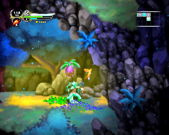 This fruit here is definitely good to eat. - Prologue: The Glade - Walkthrough - Dust: An Elysian Tail - Game Guide and Walkthrough