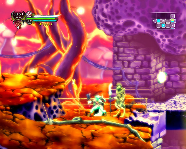 Behind Sajin there is the entrance to the underground. - Chapter 5 - Legend - Walkthrough - Dust: An Elysian Tail - Game Guide and Walkthrough