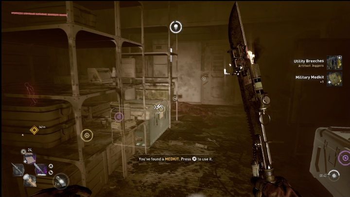 You will find this GRE inhibitor crate in the container, right next to the highest skyscraper in the area - Dying Light 2: Inhibitors (Garrison) - list of all - Garrison - Dying Light 2 Guide