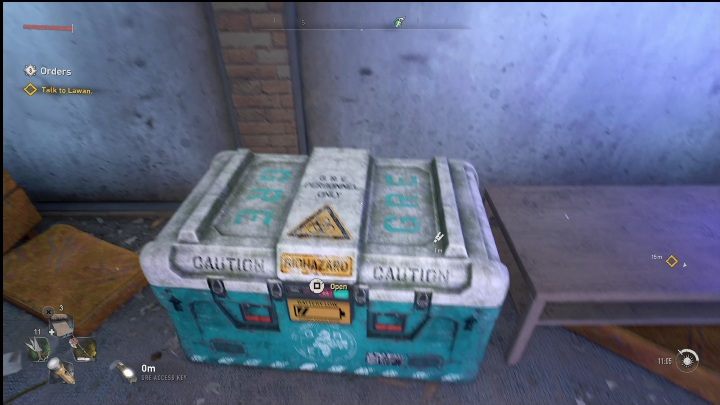 This GRE crate can be obtained during the Orders mission - Dying Light 2: Inhibitors (New Dawn Park) - list of all - New Dawn Park - Dying Light 2 Guide