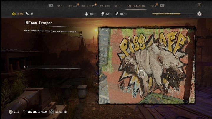 You will find this graffiti tag of a dog near the water tower - Dying Light 2: Graffiti Tags (Horseshoe) - list of all - Horseshoe - Dying Light 2 Guide