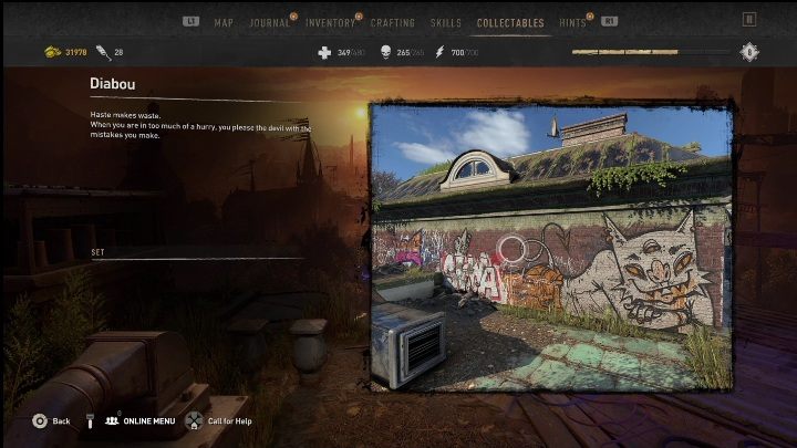 You will come across this graffiti as you travel through the northwest part of Quarry End - Dying Light 2: Graffiti Tags (Quarry End) - list of all - Quarry End - Dying Light 2 Guide
