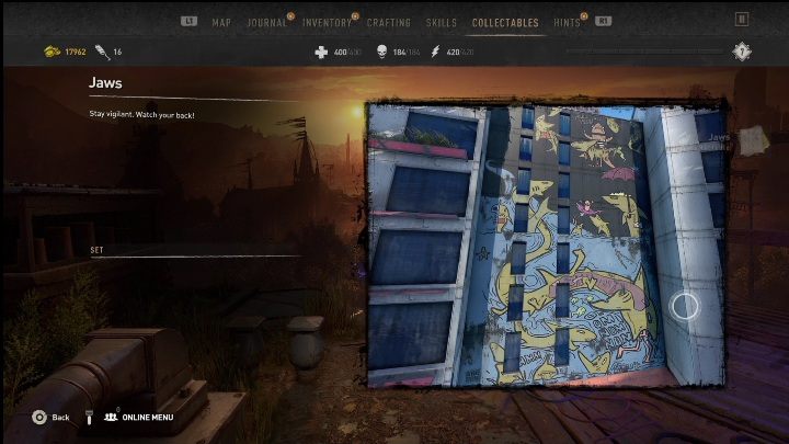 You can find this graffiti by going south of the subway - Dying Light 2: Graffiti Tags (New Dawn Park) - list of all - New Dawn Park - Dying Light 2 Guide