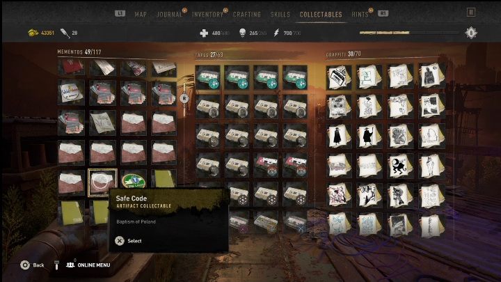 The toolbox with the code to the safe is on the scaffolding - Dying Light 2: Safe codes - list of all - Secrets & Collectables - Dying Light 2 Guide