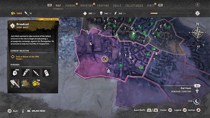 Sooner or later, you have to go to the VNC Tower located in the Garrison district - Dying Light 2: Broadcast - walkthrough - Story quest - Dying Light 2 Guide