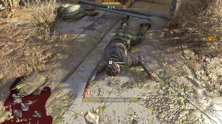 Once the situation is under control, approach the body of the man shown in the picture above and examine it - Dying Light 2: The Lost Light - walkthrough - Story quest - Dying Light 2 Guide