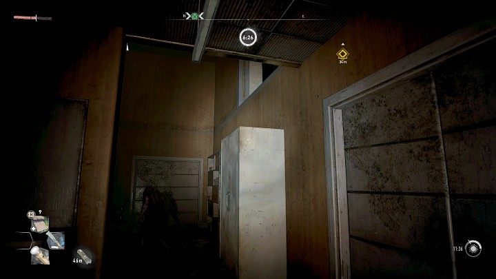 Enter the room on the left and use the cabinet shown in the picture above to jump to the upper floor of the building - Dying Light 2: The Lost Light - walkthrough - Story quest - Dying Light 2 Guide