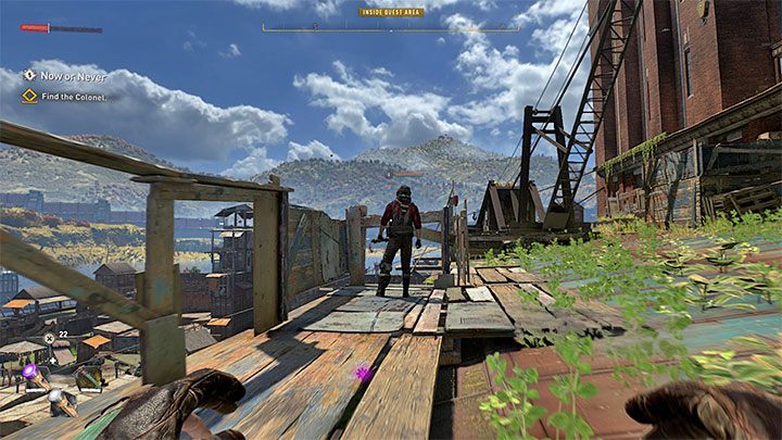 On the roof, you will notice a single sniper with a bow and it would be good to get rid of him silently, just to be on the safe side - Dying Light 2: Now or Never - walkthrough - Story quest - Dying Light 2 Guide