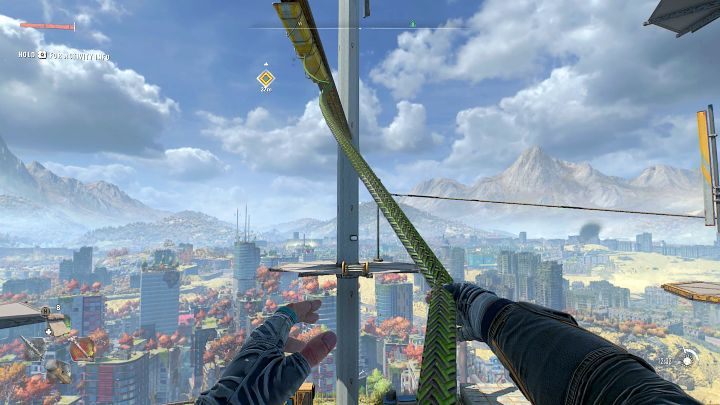 Use the grappling hook to jump to the platform on the opposite side - Dying Light 2: Empire - walkthrough - Story quest - Dying Light 2 Guide