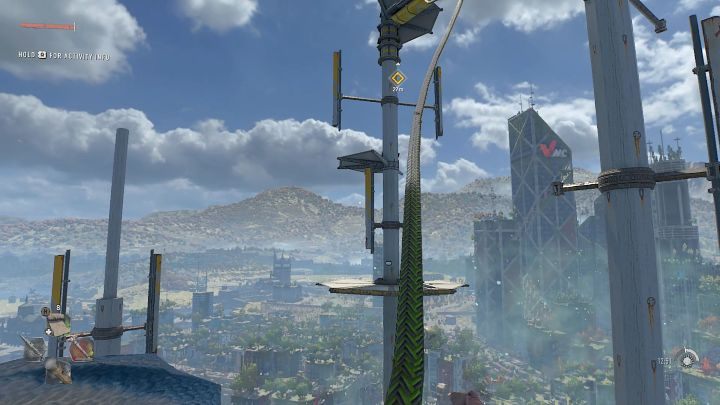 Use the grappling hook and jump to the platform on the other side - Dying Light 2: Empire - walkthrough - Story quest - Dying Light 2 Guide