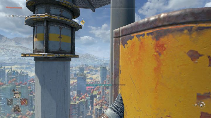Jump onto one of the rotating poles and climb to the upper floor - Dying Light 2: Empire - walkthrough - Story quest - Dying Light 2 Guide