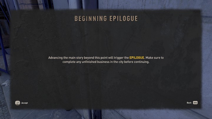 You'll find a door at the top, but before you open it, the game will notify you about the so-called point of no return - Dying Light 2: Assassination - walkthrough - Story quest - Dying Light 2 Guide