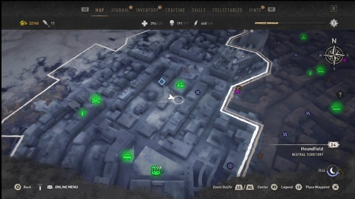 Important places around : Metro Station: Hayward Square - Dying Light 2: Inhibitors (Houndfield) - list of all - Houndfield - Dying Light 2 Guide